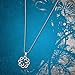 ANGEMIEL 925 Sterling Silver necklace Endless Love Celtic Knot Vintage Pendant necklaces for women, Box Chain 18