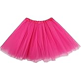 LOGJAM Tutu for Women Adults, 5 Layered Fluffy Girls Tutu Skirts Halloween Costume Dance Party