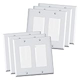 Faith White 2-Gang Two-Device Wall Plate