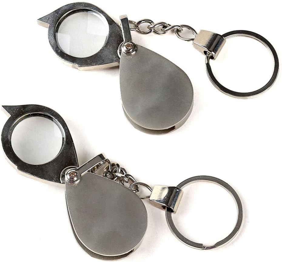 Mini Handheld Magnifying Glass 30mm with 5X Lens Portable