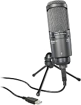 Audio-Technica AT2020USB+ Cardioid USB Condenser Microphone Grey