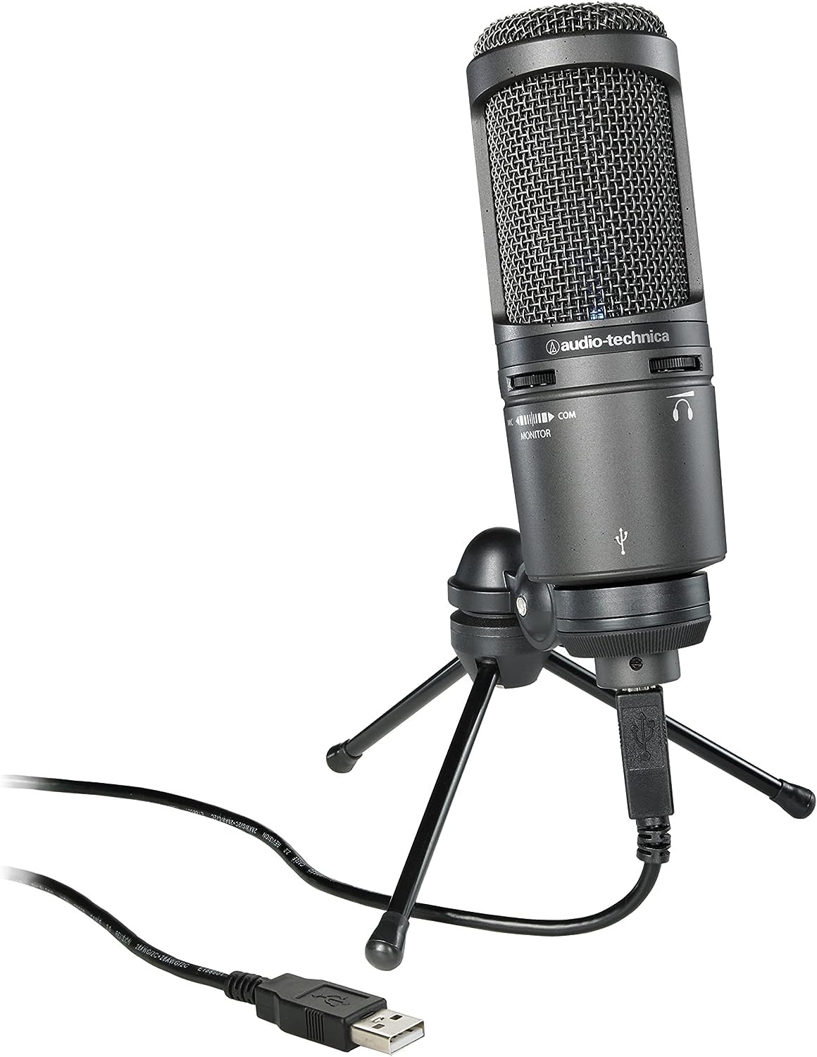 Audio-Technica 2020Usb+ Microphone Cardioïde À Électret (Connexion Usb) Gris Foncé