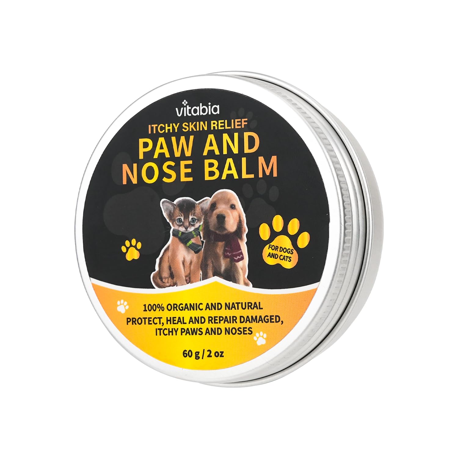 Cat and Dog Paw Balm - Pets Skin Treatment With Shea Butter, Vitamin E, Coconut Oil And Apple Cider Vinegar - Cat Acne, irritation and Itchy Dog Skin Relief With Nose Paw Balm for Dogs and Cat