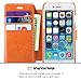 OCASE iPhone 6 Plus Case iPhone 6S Plus Case [Screen Protector Included] Leather Wallet Case [Slim Fit] - for Apple iPhone 6 Plus and 6S Plus Devices - Light Brown