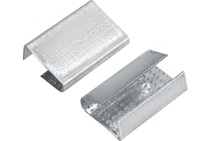 JIADIstrap Open Serrated Strapping Seals for 5/8" Polyester Poly Polypropylene Strap Pallet Banding Clips(1000)