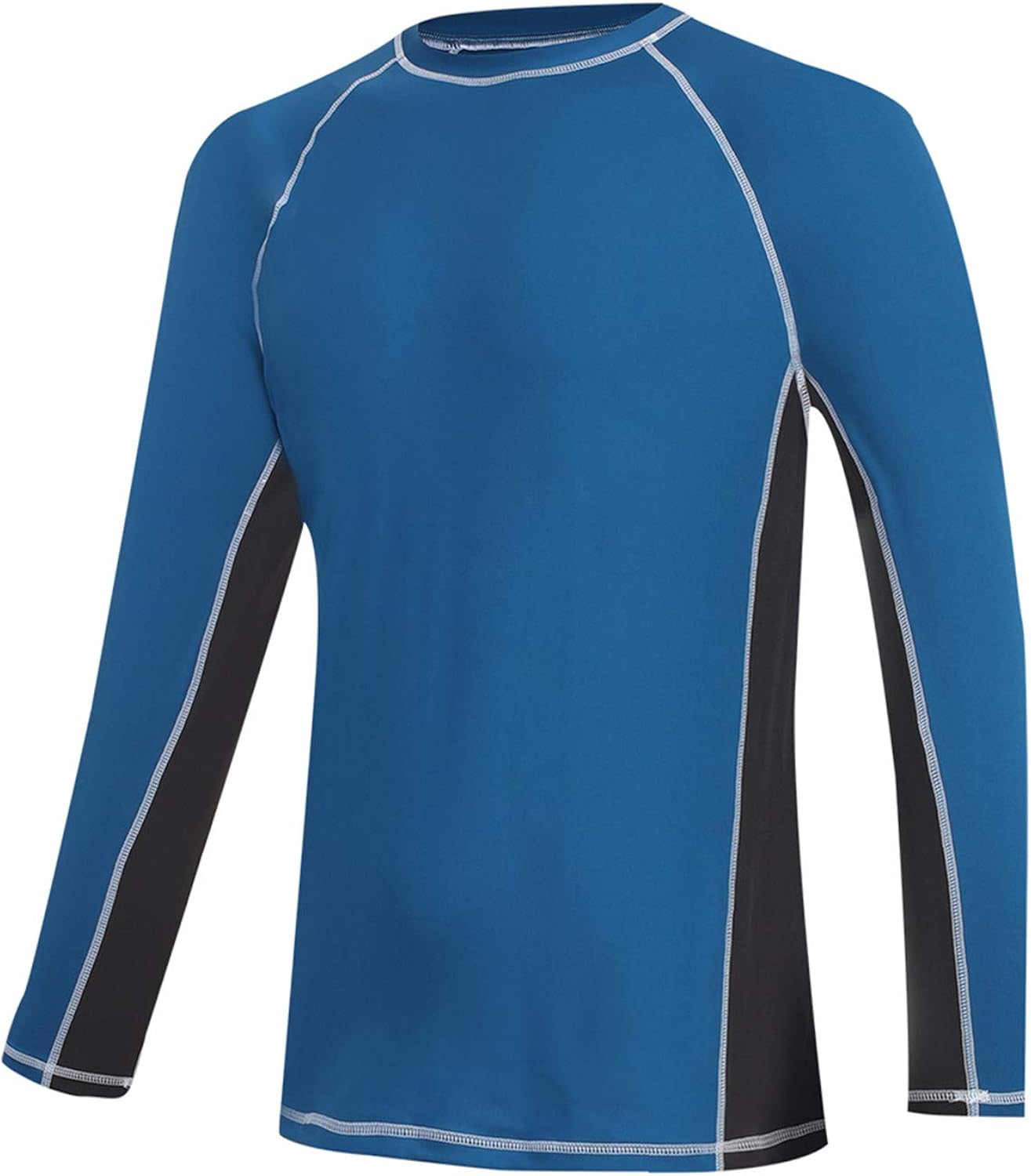 SLYRAIME Mens UPF 50+ Quick Dry Sun Protection Beach Swim Shirt Running Long Sleeves Workout Tops | 