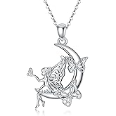 KoyeKei Fairy Necklace Gifts for Women 925 Sterling Silver Fairy Pendant Angel Elf Jewelry Gifts for Daughter