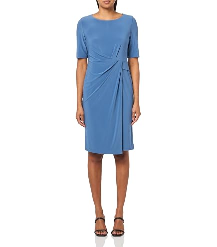 Kasper Women's Colorblock Knot-Neck Bodycon Dress (Royal Blue/White, XX-Large) at Amazon Women's Clothing store