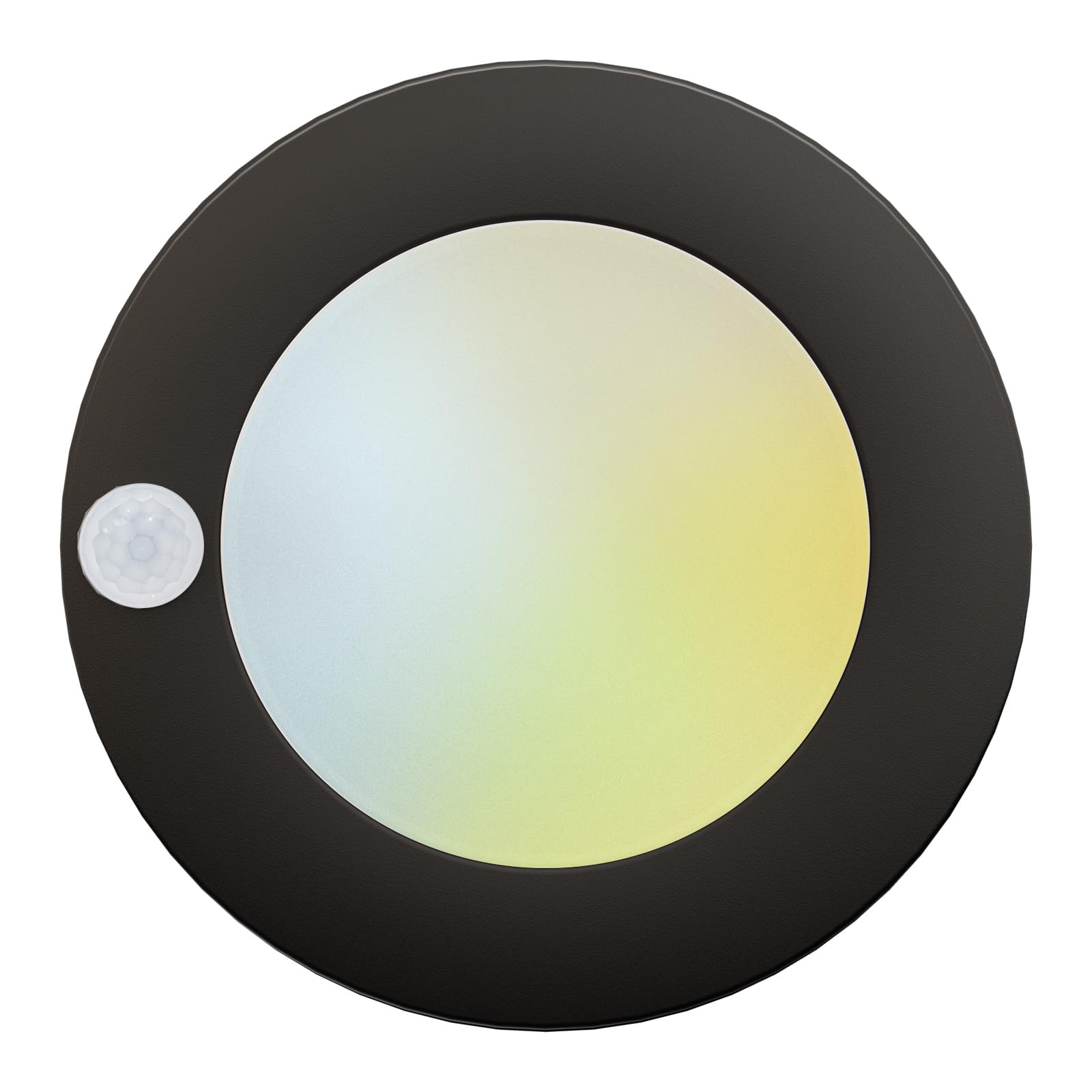 Photo 1 of JULLISON 4 Inch Field Selectable 5CCT LED Motion Sensor Ceiling Light, 120V Wired Closet Light, 10 Watts, 600Lm, CRI80+, Non-dimmable, ETL Certified, Wet Location, Round/Black, 1 Pack