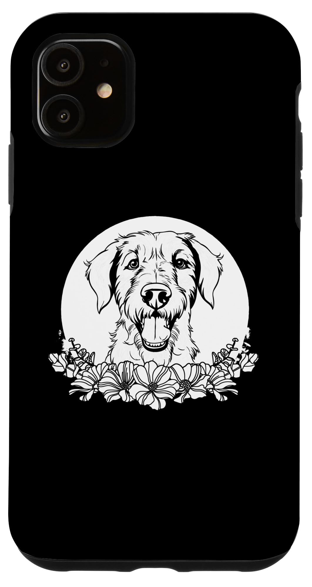 iPhone 11 Wild Flowers Irish Wolfhound Dog Breed Pet - Floral Moon Case