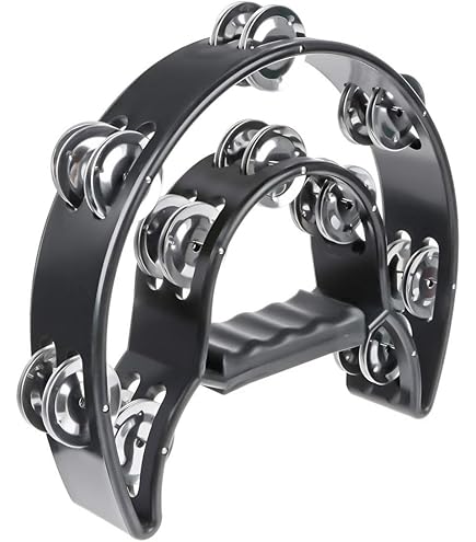 Amazon.com: Flexzion Tambourine Metal Half Moon Musical