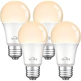 Smart Light Bulb Works with Alexa and Google Home, No Hub Required, NiteBird WiFi Dimmable 800 Lumen Warm White A19 E26 2700K