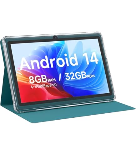 Amazon.com : Tablet with Case 7 inch Tablet Android 14, 8GB RAM