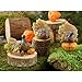 Top Collection Miniature Fairy Garden and Terrarium Turkey with Pumpkin Figurine