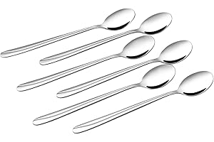 Obstnny Long Handle Mixing Spoons, Ice Tea Spoons Stainless Steel, 12 Pieces