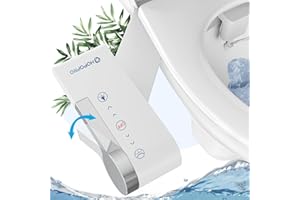 HOPOPRO Bidet Attachment for Toilet, Bidet with Non-Electric Dual Nozzle (Feminine/Rear Wash), Adjustable Water Pressure Cont