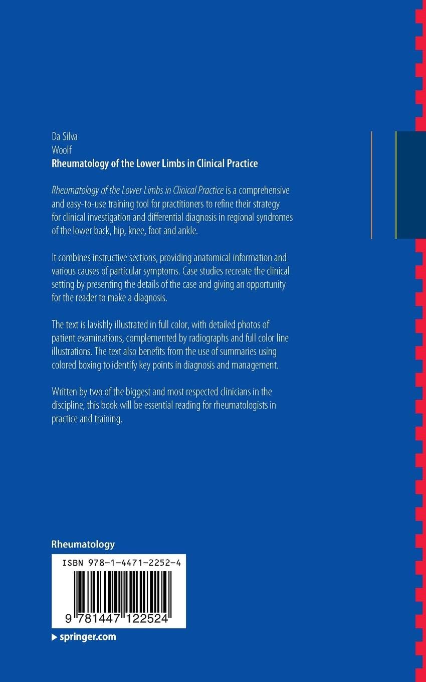 Buy Rheumatology Of The Lower Limbs In Clinical Practice - 