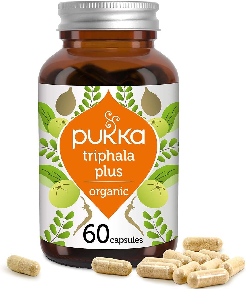 Pukka Triphala Plus Organic Herbal Supplement Ayurvedic fruits