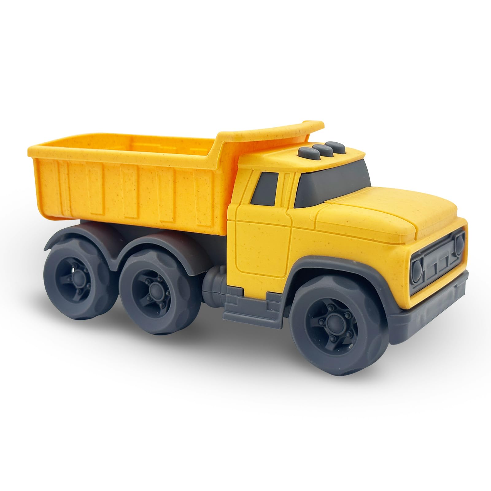 Cicili Toddler Car Toys for Boy Girl 1-3 Year Old, Dump Truck Toy for Kids Aged 18+ Months, Tiltable Cargo Bed, Child-Safe (BPA-Free), Durable Toddler Vehicle Toy, Ideal Birthday (Yellow)