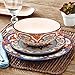 Cereal Bowls Set 2 Serving Bowl for Pasta Soup, Embossed Hand Painted Stoneware, 28 Oz Large