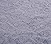 DaDa Bedding Lavish Throw Blanket - Castle Royalty Soft Warm Plush - Faux Fur Textured Sherpa Fleece - Embossed Cool Grey & White - 63