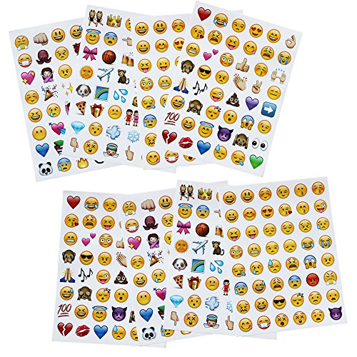 EMOJI Sticker 8 Sheets Emoticon Stickers (2cm) Smiley Face Decorative Funny Faces from Facebook iPhone