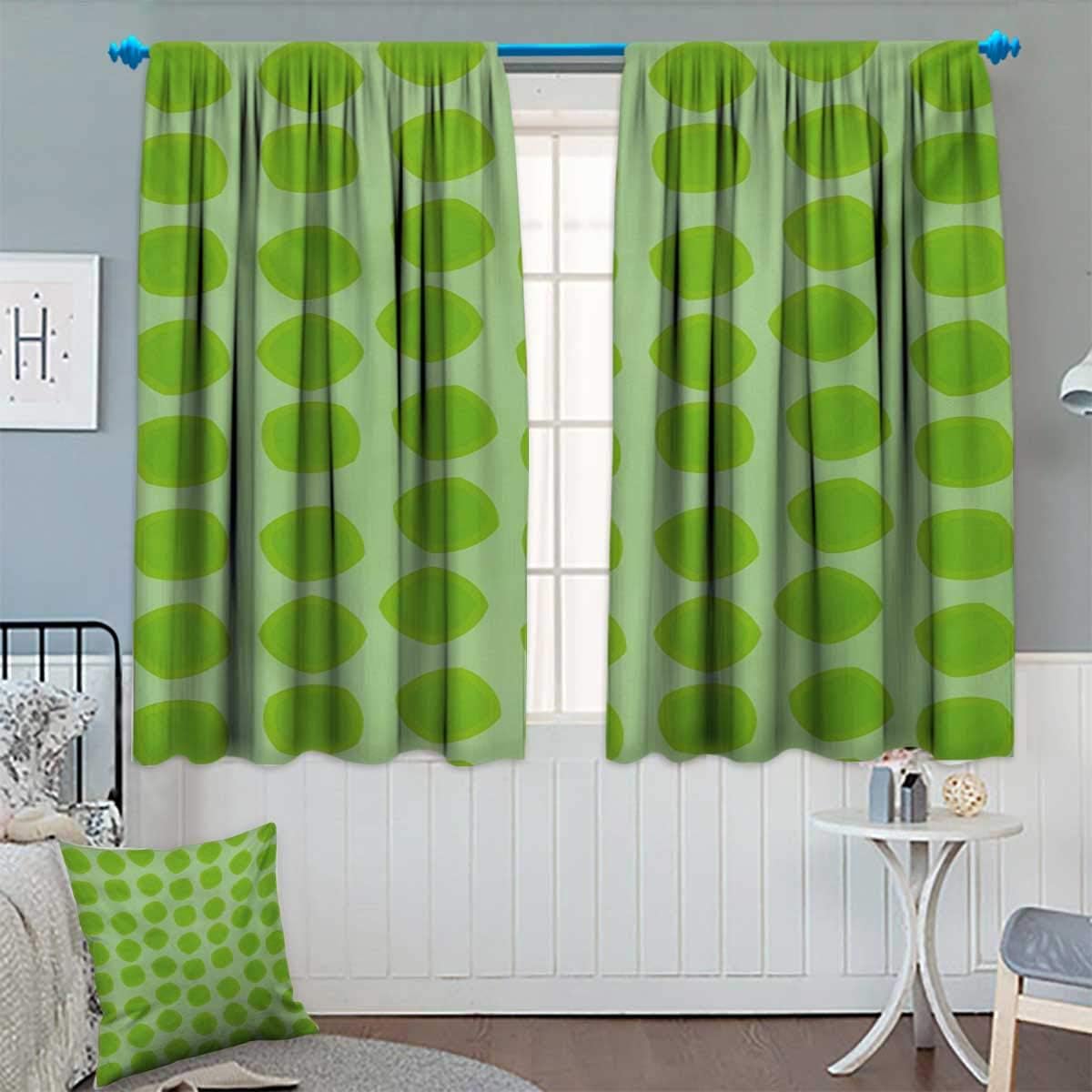 Anhounine Lime Green,Blackout Curtain,Simplistic Formless Geometric