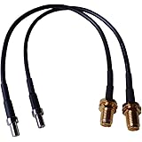 Doppelpack f&uuml;r LTE, Pigtail, Adapter 20cm mit SMA-Buchse und TS9-Stecker (passend als Zwischenst&uuml;ck f&uuml;r Antennenkabel mit SMA-Stecker und Sticks, Modems, Minirouter mit TS9-Antennen-Buchse)