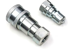Hydraulic Coupler 1/4" NPT ISO 7241-B,CEKER Quick Connect and Disconnect Tractor Couplers Hydraulic Coupling