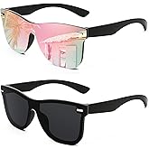 FEISEDY Trendy Rimless Mirrored One Piece Lens Sunglasses Reflective Sun Glasses B4114