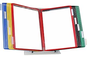DJOIS by Tarifold - Desktop Reference & Display System - Durable Steel Wire Frames - Letter-Size - Expandable - Made in France 20 Assorted Pockets.