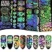 8 sheets FLORESCENT holographic mirror laser NAIL FOILS rainbow unicorns geometric triangles white flower petals NAIL DECALS bohemian flower child hippy dreamcatcher peacock feathers NAIL WRAPS