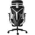 AutoFull G7 Ergonomic Office Chair, 3-Zone Dynamic Lumbar Support, 360° Armrests, CloudTech Mesh, 140° Recline, Footrest, Detachable Back Armor, Desk Chair for Office & Gaming, Black