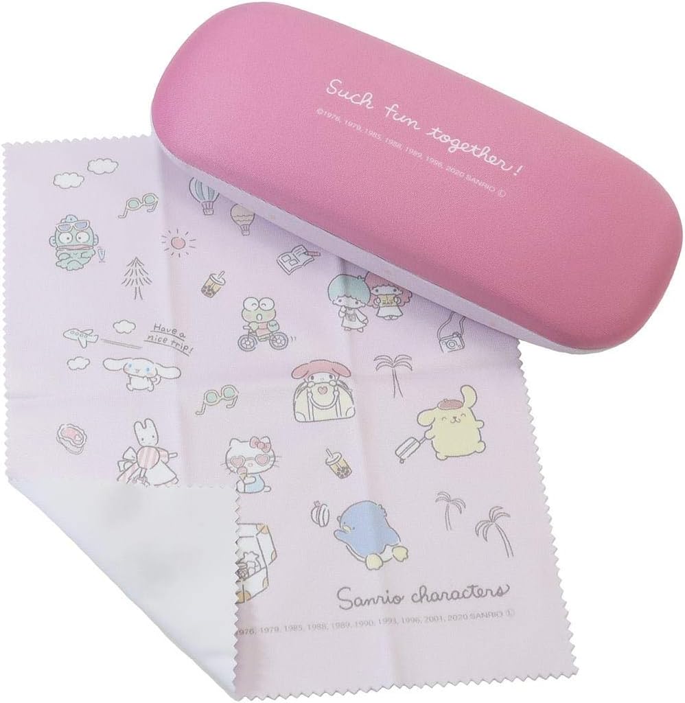 Amazon Co Jp サンリオキャラクターズ 眼鏡ケース クリーナークロス付き メガネケース トラベルシリーズ ピンク サンリオ おもちゃ