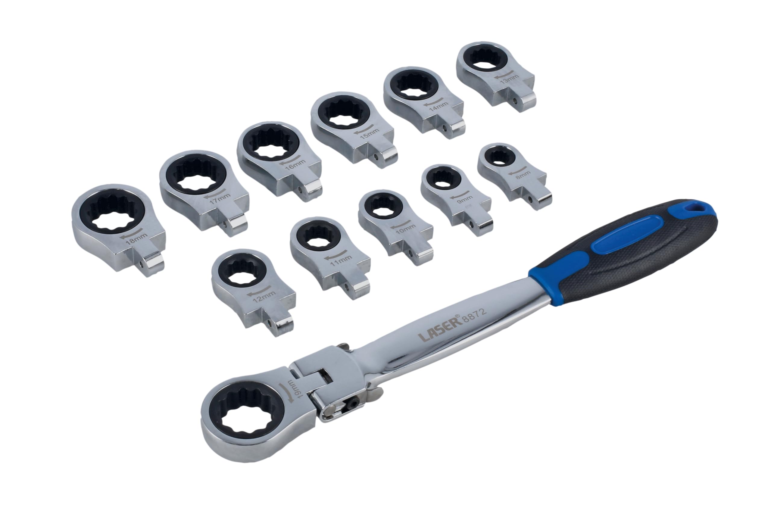 Laser 8872 Multi Head Ratchet Spanner Set