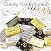 Black and Gold 70th Birthday Candy Mini Bar Wrappers, 70th Birthday Party Favors for Guests - 42 Stickers