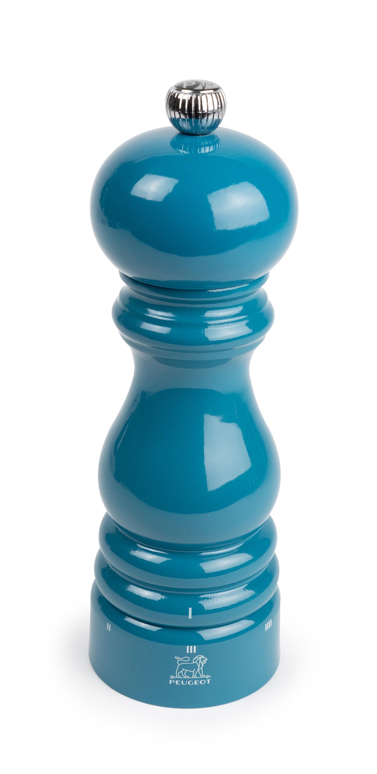 PEUGEOT - Paris u'Select Pepper Mill 18 cm - ParisRama Collection - 6 Pre-Defined Grinding Settings - PEFC Certified Wood - Made in France - Pacific Blue Lacquered Colour
