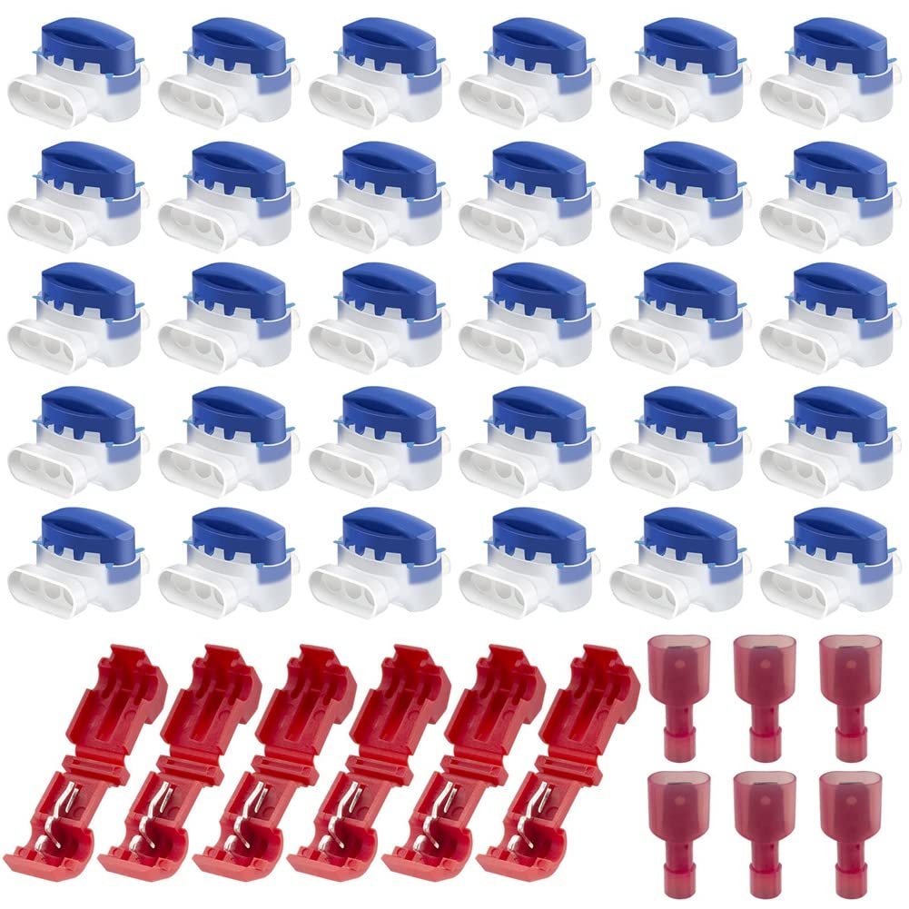 Fladhheg 36 PCS Cable Connectors for Robotic Lawnmowers, Waterproof Connection Cable Wire Connector with Gel Filling