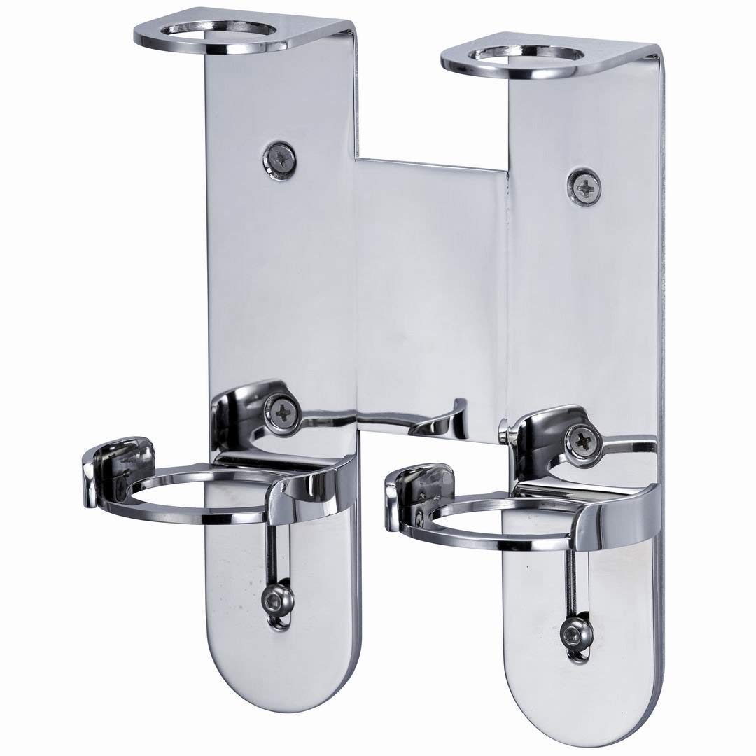 VINN DUNN Hand Wash Holder, Stainless Steel Bathroom Double Wall Shelving Brackets 300ml Bath Shower, Body Wash, Hand Lotion Bottle Chrome