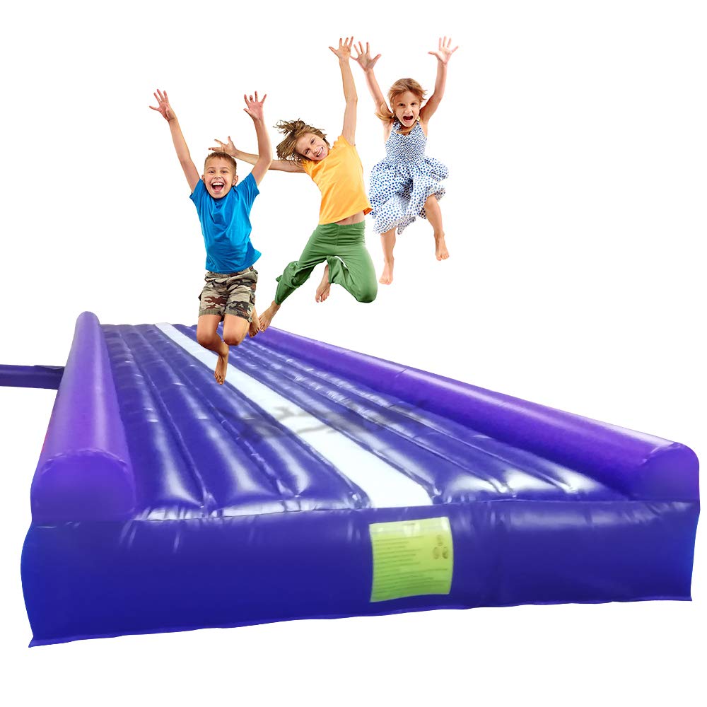 ibigbean Tumble Track Inflatable Air Mat for Gymnastics 10 ft Width 20