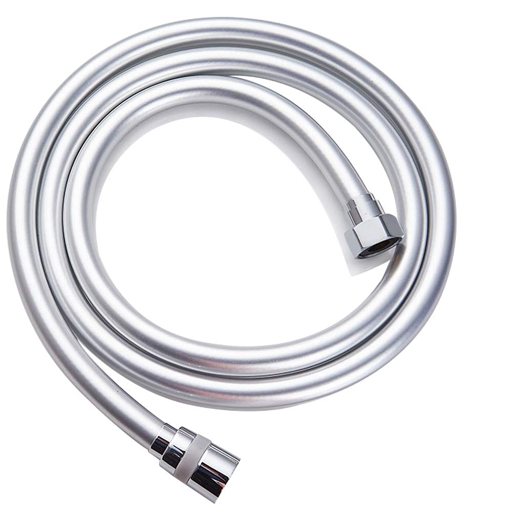 Shower Hose 2m - Extra Long Shower Cable Tube Universal PVC Connector Replacement Smooth for Leakproof or Anti Kink