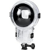 FotStdio Invisible Dive Case Pro for Insta360 X5, Fix Blurry Underwater Footage, Insta 360 X5 Waterproof Housing, 164ft/50m Crystal Clear 360&deg; Video, Anti-Fog &amp; No Distortion