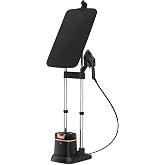 Rowenta IXEO Steamer for Clothes with Ironing Board 65 Inches 45 Second Heatup, 1 Liter Capacity 1500 Watts Ironing, Portable, Fabric Steamer, Garment Steamer, Adjustable QR1410,Black