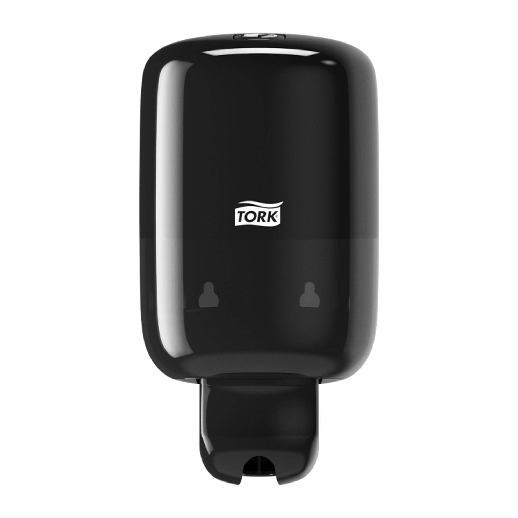 Tork Mini Liquid Soap Wall Mounted Dispenser for Liquid Soap, Shampoo, Lotion and Toilet Seat Cleaner, Elevation - 561008 - Compact, Economical S2 Dispenser System, Black