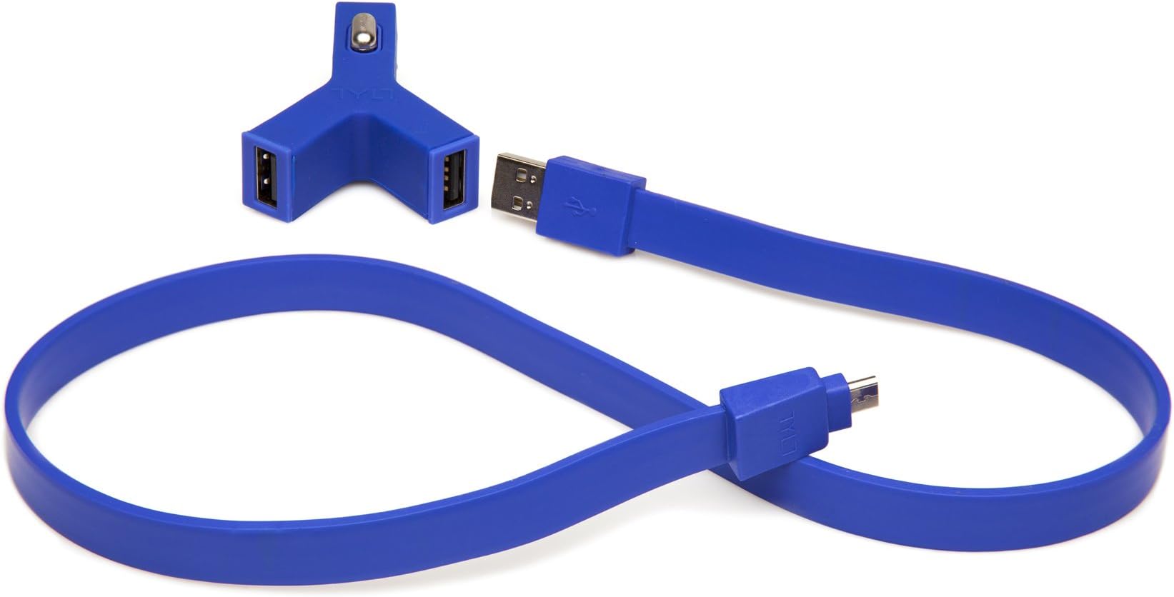 Tylt MIC-YCHGBL-T Ycharge 2.1A USB Car Charger and Matching Micro USB Cable - Retail Packaging - Blue