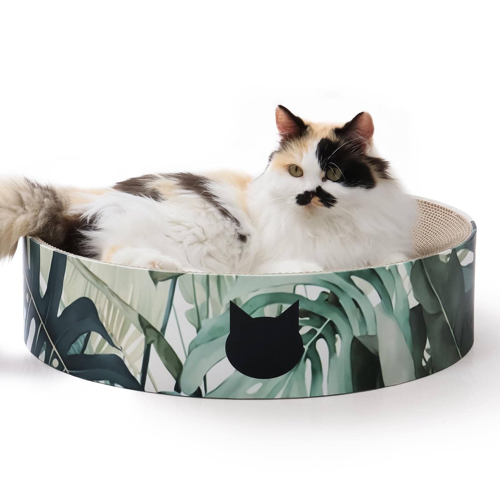 Necoichi Cat Scratcher Bowl for Indoor Cats - Cat Scratching Lounger with Reversible Usability and Extra Comfort for Lounge, Cardboard Bed Couch / (XL, Oak) Image Necoichi Cat Scratcher Bowl for Indoor Cats - Cat Scratching Lounger with Reversible Usability and Extra Comfort for Lounge, Cardboard Bed Couch / (XL, Oak) Image