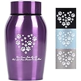 Stainless Steel Pet Urns,Premium Urns for Dog and Cat Ashes,Suitable Size Urns for Pet Ashes (Small, Purple)