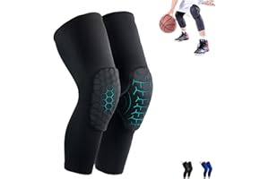 Knee Compression Sleeve,Basketball Knee Compression Pads,with Honeycomb Padding,Soft Fabric Sweat-Absorbent Elastic Leg Sleev