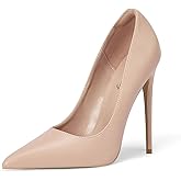 Elisabet Tang Women Pumps, Pointed Toe High Heel 4.7 inch/12cm Party Stiletto Heels Shoes Matte
