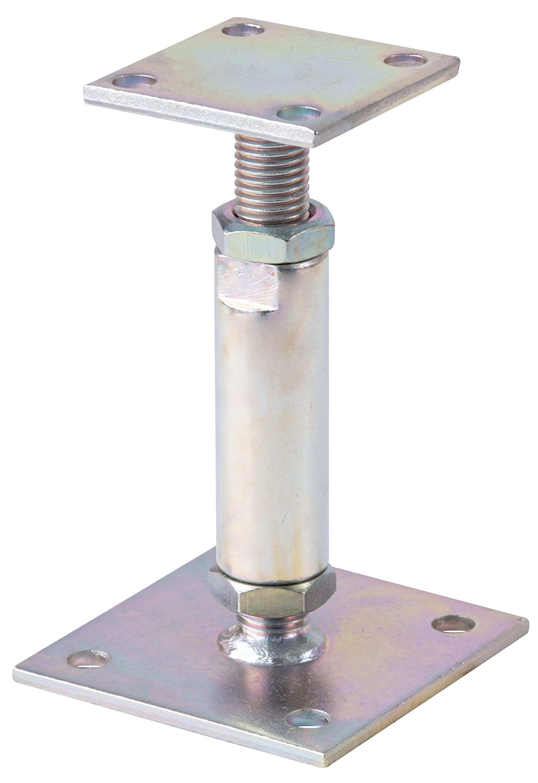 Gah-Alberts 212391 Post Anchor Height-Adjustable 150 to 190 mm for Screw-Mounting Yellow-Galvanised